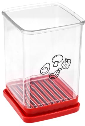 Stainless Steel Handheld Strawberry & Fruit Cutter - Push Plate Egg & Cup Slicer for Banana, Soft Fruits & Vegetables