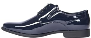 Scarpe Uomo Eleganti Lucide Derby con Lacci Verniciate