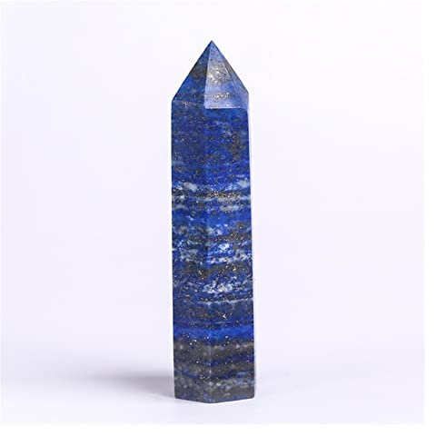 RVBLRDSE Natural Crystal Rough Natural Crystal Pillar of Lapis Lazuli Wand Pillar Point Hexagonal Prism (Size : 7-8cm) Crystal Specimen (Size : 7-8cm)
