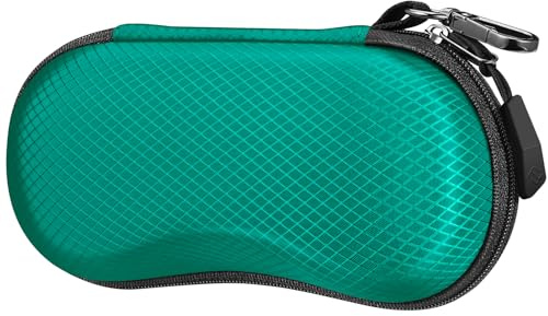 FINTIE Custodia Occhiali da Sole, Porta Rigida Occhiali da Sole in EVA con Moschettone, Portaocchiali Astuccio per Uomo Donna Ciclismo Sportivi