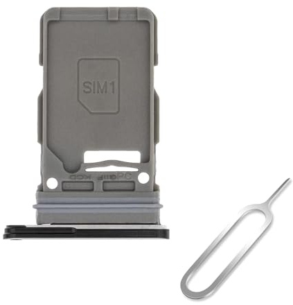 Cemobile Emplacement pour carte SIM et plateau pour carte micro SD Remplacement pour Samsung Galaxy S21/S21 Plus/S21 Ultra (version SIM unique uniquement) + éjection (noir fantôme)