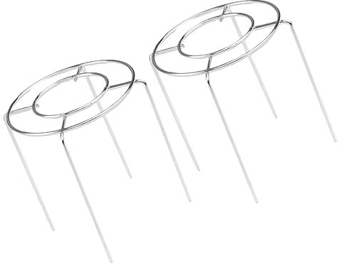 COLLBATH Backblechgestell Rund Kuchen-auskühlgitter Tortenständer Edelstahl- 2 Stück Durchmesser 12 7 Cm Silberfarben Robust Widerstandsfähig Spülmaschinenfest