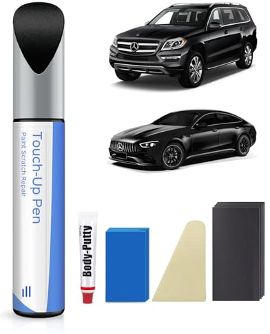 PARTS4EV 040/9040 Schwarz/Jet Schwarz Ausbesserungsfarbe Kit für Mercede-Benz – Exakte Übereinstimmung – Ausbesserung von Kratzern und Abplatzungen