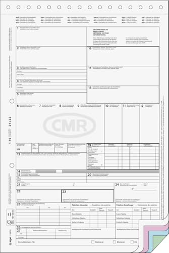 SIGEL FB490/50 Internationellt CMR-fraktbrev A4-4 x 1 ark – självkopierande – 50 stycken