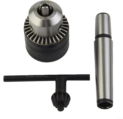 Alanmoship Drill Chuck 5/64 to 1/2 Drill Chuck Tool with MT2 for Morse Taper Mandrel and Lathe Key Contains The Key Positionless Slip with Mandrel