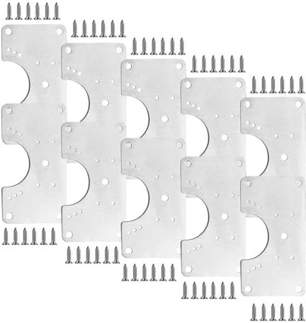 DQZRTUECA Abstandshalter Befestigungsschrauben Bolzen, 1 stück 4 stücke Küche Schrank Tür Scharnier Reparatur Kit Platte Befestigungs Schrauben Schrank Scharniere Edelstahl 90X90mm 50X90mm(B 10pcs)