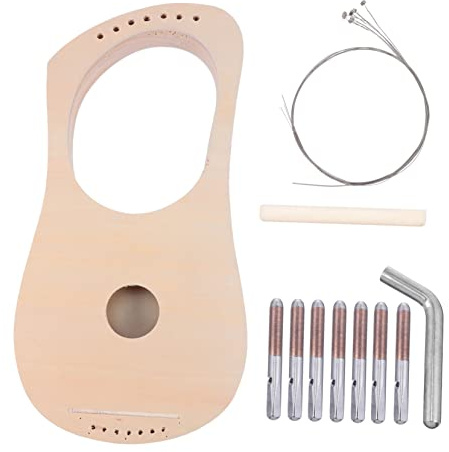 UPKOCH Selbstgemacht Leier Harfen Bausatz Aus Holz Für Kinder Und Anfänger Bastelset Mit Harmonischem Klang Kompletter Selbstgemacht Musikinstrument Kit Für Eltern Kind Aktivität