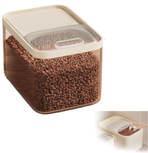 Zhborzry Contenitore ermetico per alimenti per animali domestici, fino a 13,6 kg, per cani, gatti e altri animali domestici, con misurino (tre capacità e due stili)