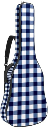 KengjuTesu 43 Zoll Akustikgitarre Softcase mit Rucksackgurt und 2 Taschen Kaffee und Bohnen, keine Polsterung Rucksack Wasserdicht Oxford Tuch Bassgitarre Gigbag für Konzertgitarre, Mehrfarbig 9