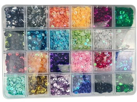 Lösa paljetter, 5 mm glänsande fasetterad plast skimrande paljetter, multianvändning runda glittrande föremål för gör-det-själv hantverk sömnad nagel festival kostym dekoration platt