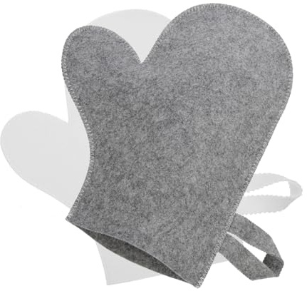 Outanaya Exfoliating Bath Gloves 2-Piece Set Thick Felt Scrubber for Sauna Shower Comfortable Massage Mitts for Body Cleansing and Spa Use