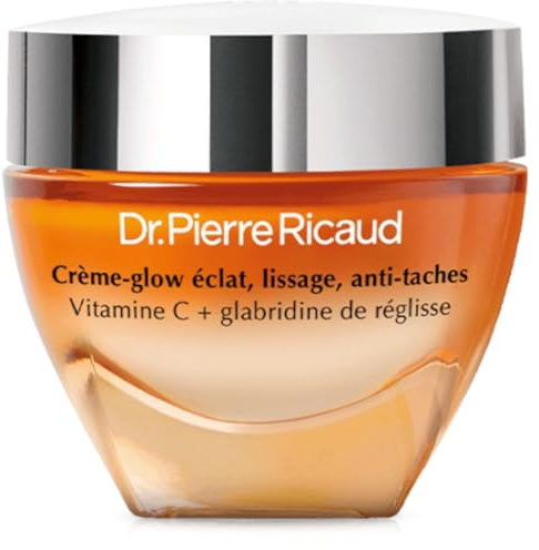 Dr Pierre Ricaud Crème-Glow Éclat Anti-Taches Lissant 40ml | Effet bonne mine, Vitamine C stabilisée, Glabridine de réglisse, Tout type de peau, Soin anti-âge pour Femme