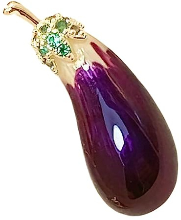 KOMBIUDA Spilla Melanzana Decorativa per con Spilla Sicurezza Accessorio per Colletto e per Amiche
