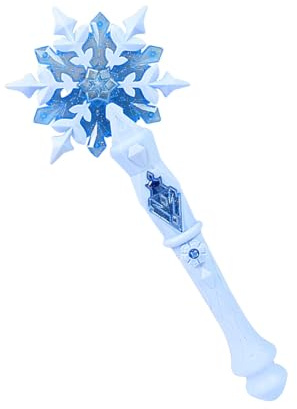 Oxxggkao Bacchetta magica giocattolo con luce a LED con musica dinamica fiocco di neve design bacchetta musicale per feste a tema principessa e celebrazioni bastone magico musicale interattivo