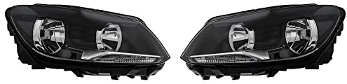 Halogen Scheinwerfersatz Scheinwerfer Satz Hauptscheinwerfer Set links und rechts H7 H15 Kunststoff passend für 1T3 1T1 1T2 2KB 2KJ 2CB 2CJ 2KA 2KH 2CA 2CH