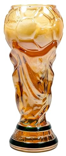 HIULLEN Vasos de Cerveza, Vaso Forma Copa, Copa de Cerveza en Forma de Trofeo de Fútbol, Adecuado para Fiestas Familiares y Noches de Fútbol, para Cerveza, Cócteles, Bebidas Sin Alcohol, 500ML