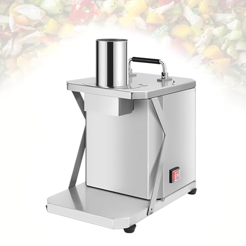 WCXTY 100W Motor de Cobre-Cortadora de Verduras Industrial,Cortador de Verduras Eléctrico-Máquina de Dados para Hospital Comedor Verduras de Raíz Salida Directa Eficiencia