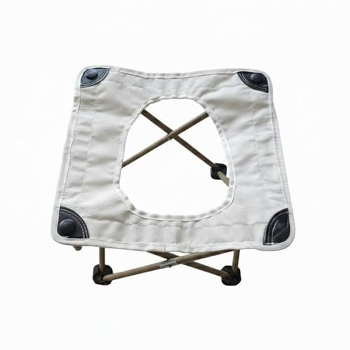 Gralara Sgabello Pieghevole Portatile Struttura in Metallo Mobili Beige