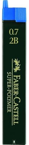 Faber Castell Feinminen Dose mit 12 Minen 0,7mm 2B