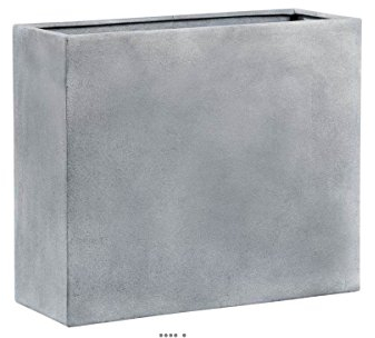 Künstliche – Becken Fiberglas und Composite Farbe Außenseite Claustra L 80 x 30 XH 68 cm dunkelgrau – dimhaut: H 68 cm – Farbe: grau plomb-lead