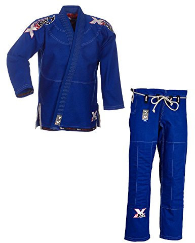 Ju-Sports BJJ Anzug EXTREME Blue 2.0 I Solider Brazilian Jujutsu Anzug aus hochreißfestem Stoff I BJJ Gi Herren I Mehrfach vernäht I 100% Baumwolle I A4