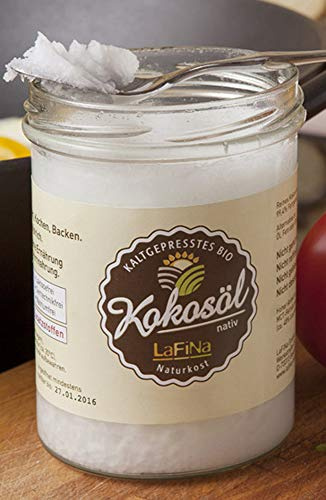 LaFiNa 100% Ayurvedisches Bio Kokosöl (Kokosreinfett) ein außergewöhnlich wertvolles Öl (1 Liter)