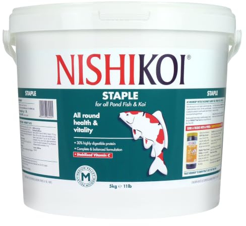 Nishikoi Staple Complete Food for Koi and Pond Fish - Medium Pellets - 5kg
