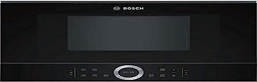 Bosch BFL634GB1 Serie 8 Einbau-Mikrowelle, 38 x 60 cm, 900 W, Türanschlag Links, AutoPilot 7 7 Automatikprogramme, Reinigungsunterstützung, TFT-Touchdisplay, LED-Beleuchtung gleichmäßige Ausleuchtung