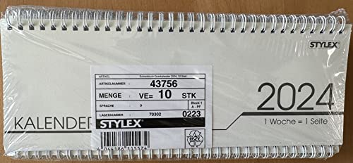 Stylex® Tisch Kalender 2021 Querkalender Querterminbuch 10 Stück Set