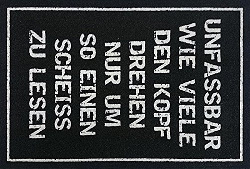 Close Up FuÃƒþmatte Unfassbar - Kopf drehen/Türmatte 60x40cm mit Rutschfester Gummirückseite