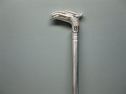 Edelstahl Flanierstock Gehstock Adler Spazierstock Wanderstock Bräutigam M127 Antikstil 92 cm