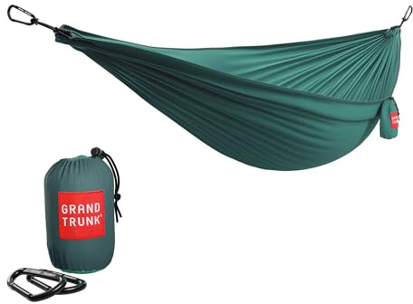 Grand Trunk Ultralight Camping Hammock - Lightweight and Portable Travel Hammock for Camping, Hiking, Backpacking, Beach, and Other Travel, Green