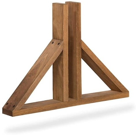NOOR Standfuß für Paravents - Flechtzaunhalter 50x6 cm - robuster Holzständer für mobilen Sichtschutz und Trennwände - Aufsteller aus Holz für freistehende Raumteiler außen und innen