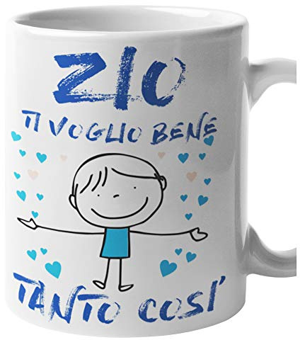 Incidiamo Tazza Mug Zio - ti voglio bene tanto così - Idea Regalo Compleanno Natale Festa