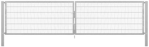 Alberts 636715 Doppeltor Flexo Plus mit Zubehör | verschiedene Breiten und Höhen | Pfostenstärke 100 x 100 mm | feuerverzinkt | Breite 500 cm | Höhe 120 cm