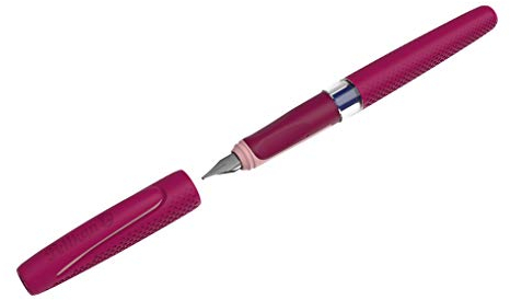 Pelikan Füller ilo für Rechtshänder und Linkshänder, Rot, Patronenfüller mit extra geringem Gewicht, Feder M, 817844