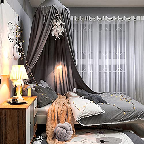 Betthimmel Babybett, Kinder Moskitonetz Baldachin, Moskitonetz Bett Vorhang, Prinzessin Bettvorhang für Bett und Schlafzimmer (Grau A)