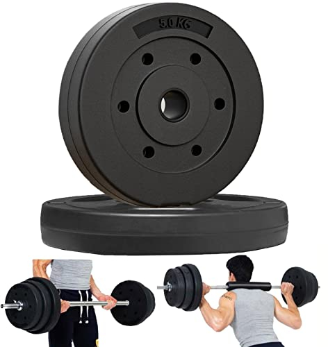Taeku Bumper Plates, 2er Set Gewichtsscheiben 30 mm für Krafttraining Gewichtheben, Kunststoff Hantelscheiben für Home Gym Fitnessstudio (2 x 10lbs)
