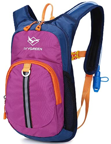 Ivygreen Kids Hydration Backpack, Small Kids Hiking Backpack, Purple