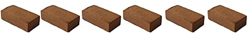 Lot de 6 terreaux de fleurs - Terreau humusant - Sans engrais - 48 litres - En fibre de coco - Humus de coco - 650 g - 20 x 5,5 x 10 cm - Pour tourbe de jardin, noix de coco
