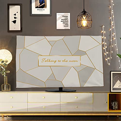Housse de Protection Anti-poussière pour TV Domestique 32-70 Pouces, Facile à Nettoyer en Tissu Polyester Doux, boîtier de Protection d'écran TV décoratif, Convient aux téléviseurs
