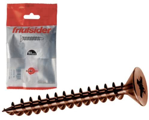 FRIULSIDER TPS Spanplattenschraube 07101I35030F2-50 Stück-Bronze-3,5x30