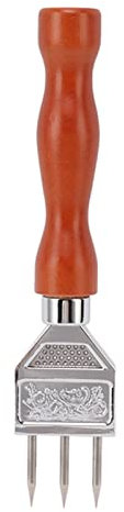 Broyeur à Glace, Broyeur à Glace Professionnel en Acier Inoxydable 304 sans Odeur avec Manche en Bois pour Briser la Glace pour la Cuisine (Type A)