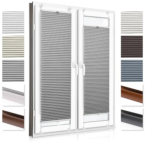 Concept Crystal® Persiana Plisada Panal de Abeja Personalizada SIN PERFORACIÓN - 6 Colores - Cortinas Térmicas Opacas Panal de Abeja para Ventanas y Puertas (Altura de 150 cm a 230 cm)