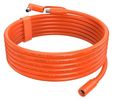 TONTON 8mm Verlängerungskabel für Powerstation 6M/20FT, DC7909 mit DC8020 Stromkabel für Jackery, BLUETTI, Anker, GZ Yeti und meisten Solargeneratoren und Solarpanel, Buchse auf Stecker 14AWG (6M)
