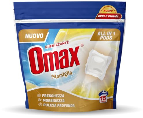 Pods Detersivo Lavatrice In Capsule, 15 Lavaggi, Marsiglia, Freschezza, Morbidezza A Pulizia profonda e E In Cicli Brevi (1)