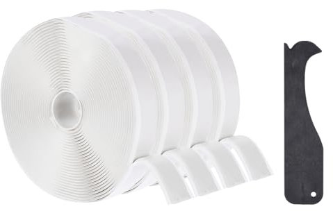 PATIKIL Nastro Butilico Impermeabile, Lunghezza 120 Piedi, Larghezza 1, Spessore 1/8, Nastro Biadesivo con Raschietto in Plastica per Tetto Rv Finestra Auto Barca, Colore Bianco