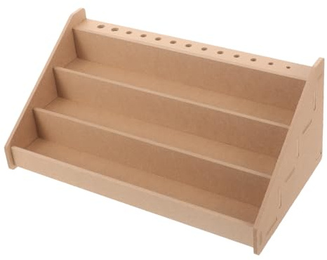 NUOBESTY Scrapbooking Aufbewahrung für Bastelfarben und Acrylfarben mit 13-fach Holz Organizer Platzsparend und Dekorativ für Tisch und Künstlerbedarf