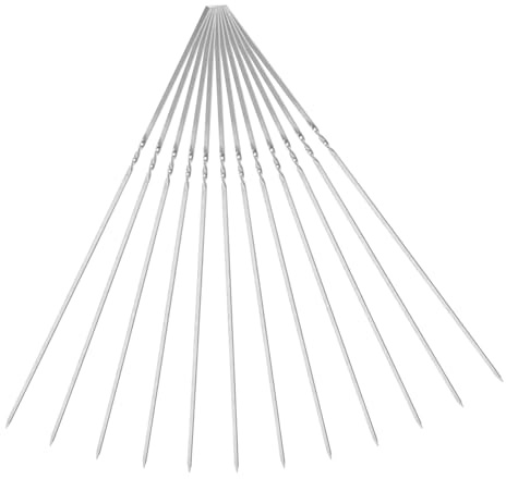 PRETYZOOM Brochettes De Brochettes Pour Grillades Lot De 50 Pièces En Acier Inoxydable Piques Plates