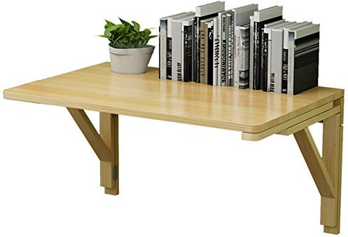 SZITW Wandklapptisch, Massivholz-Drop-Leaf-Klapp-Esstisch, Werkbank, Laptop-Schreibtisch, für Arbeitszimmer, Schlafzimmer, Wohnzimmer, 13 Größen (Farbe: Holz, Größe: 100 x 60 cm)